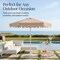 Best Choice Products 7.5ft Patio Market Umbrella with Wavy Trim, Fade-Resistant, Crank & Tilt, Wind Vent